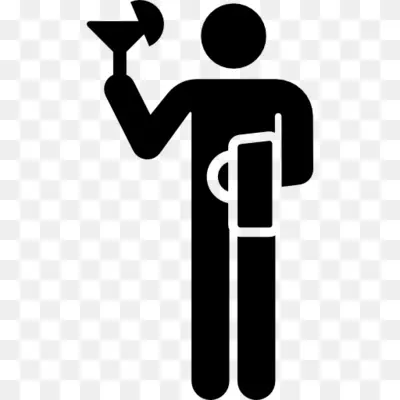 Plumber Icon with Tools