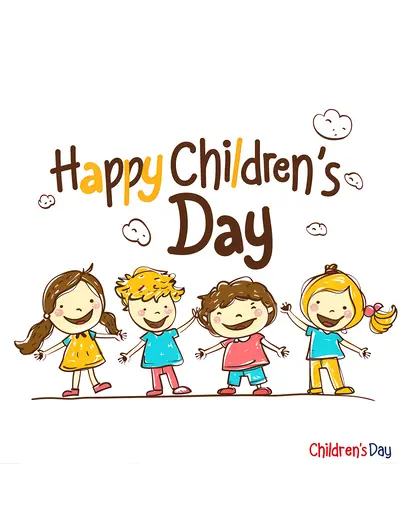 Happy Children's Day Drawing