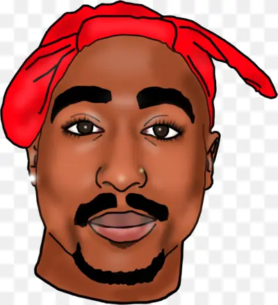 Illustrated Man with Red Bandana
