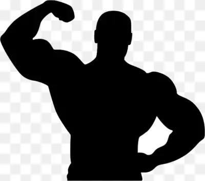 Flexing Muscular Silhouette