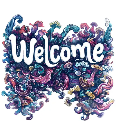 Colorful Welcome Sign