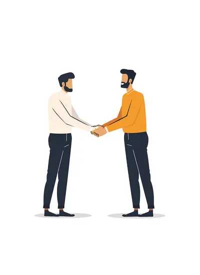 Business Handshake Illustration