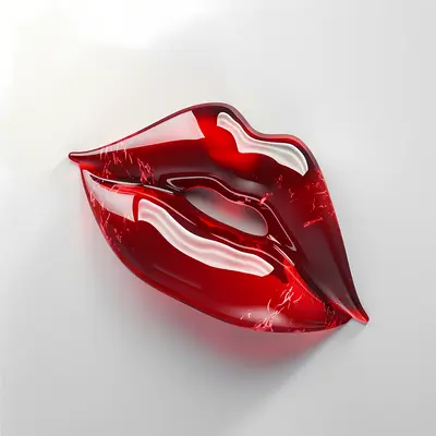 Shiny Red Lips