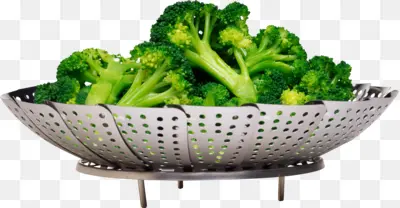 Steamed Broccoli in Colander
