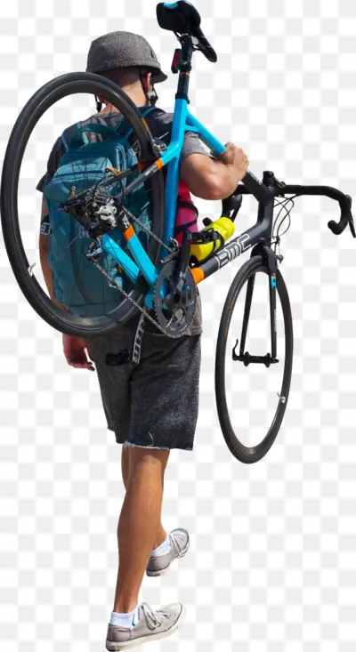 Person Carrying Bicycle
