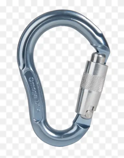 Blue and Silver Carabiner for Climbing