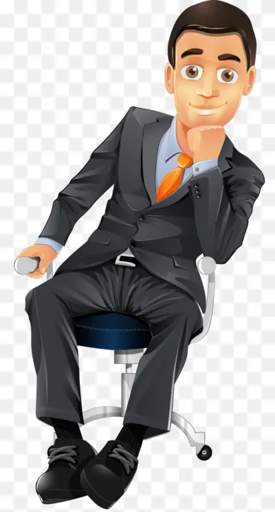 Man in Suit Sitting on Chair