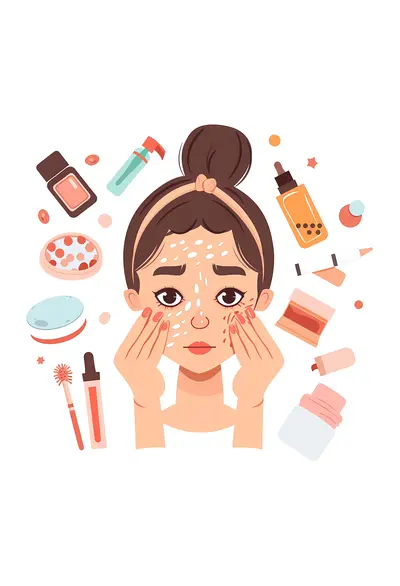 Girl with Skincare Routine