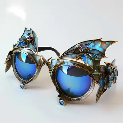 Decorative Blue Sunglasses