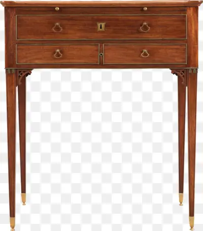 Antique Wooden Desk with Drawers