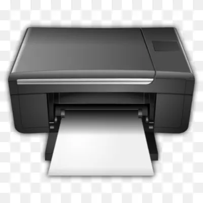 Black Printer with Paper