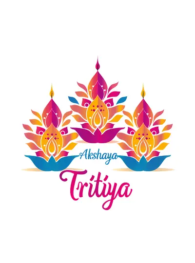 Colorful Akshaya Tritiya Lamps Design