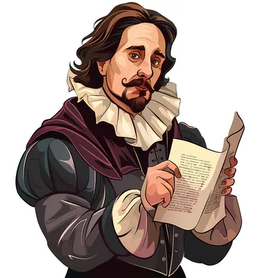 Illustration of a Man Reading a Document