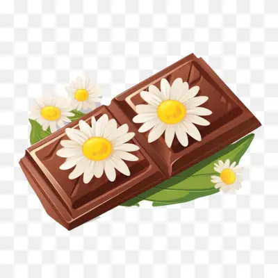 Chocolate Bar with Daisies