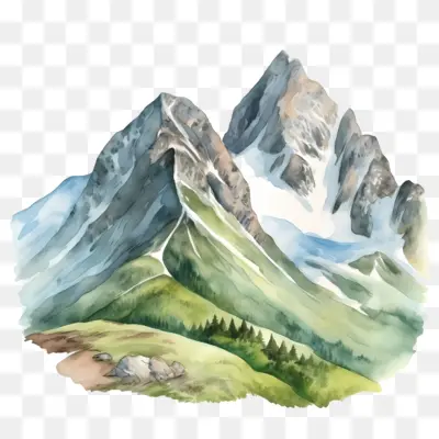 Snowy Mountain Peaks