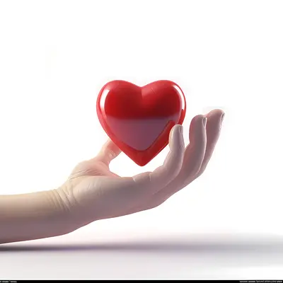 Hand Holding a Heart