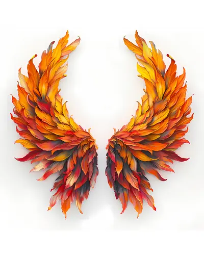 Colorful Fiery Wings