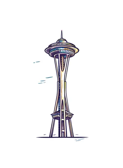 Illustration of the Space Needle