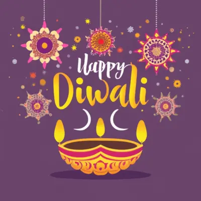Happy Diwali with Hanging Decorations
