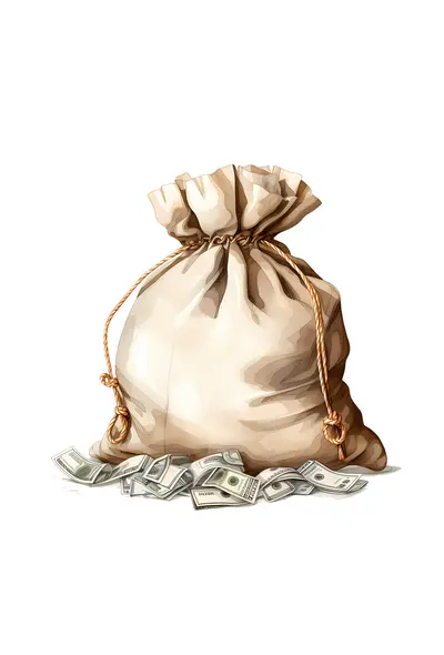 Simple Money Bag with Cash