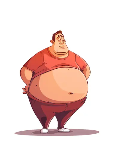 Overweight Man Standing