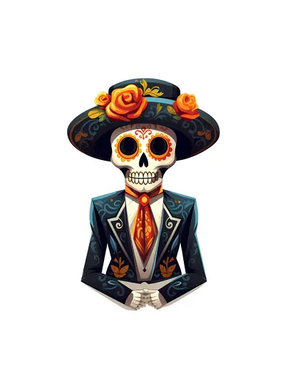 Skeleton in Festive Suit