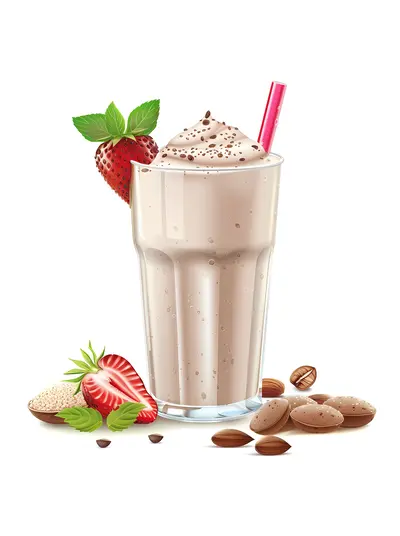 Strawberry Almond Milkshake