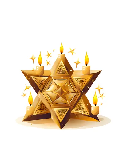 Golden Star with Candles