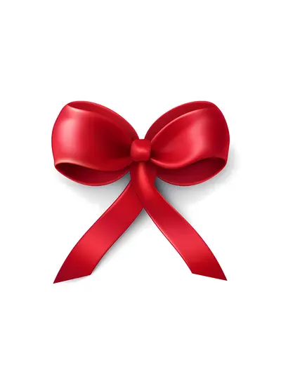 Red Ribbon Bow Decoration