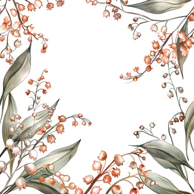 Delicate Floral Frame with Blossoms