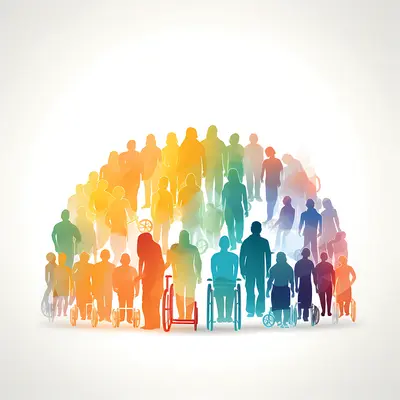 Diverse Group of People with Wheelchairs