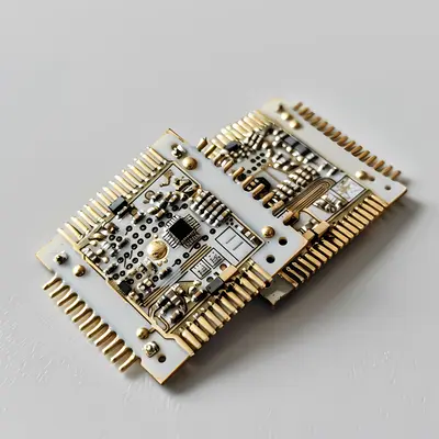 Close-up of Microchips and Circuit Boards