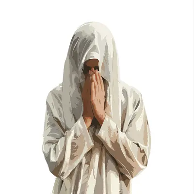 Person in White Praying
