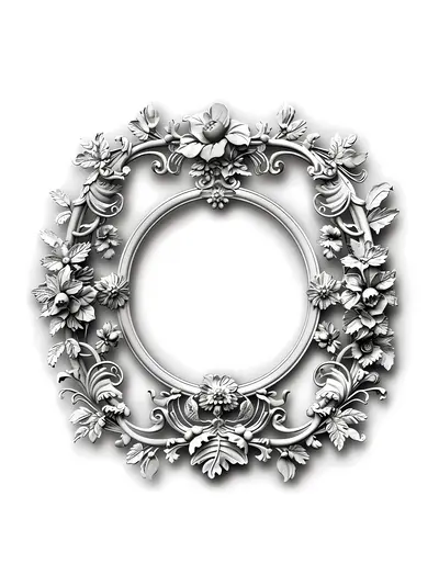 Ornate Floral Vintage Frame
