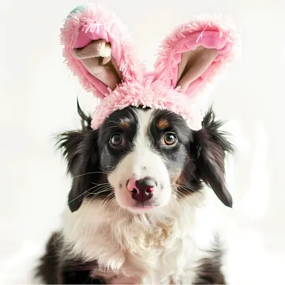 Dog with Bunny Ears Costume