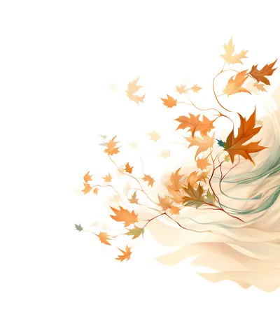 Autumn Leaves on Branch