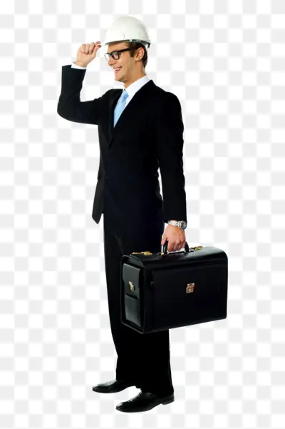Construction Worker in Suit