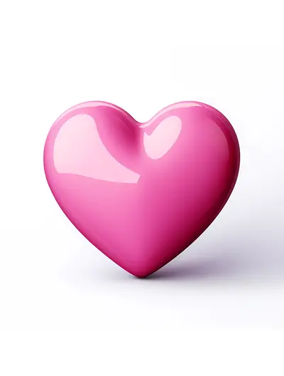 Glossy Pink Heart for Valentine's Day