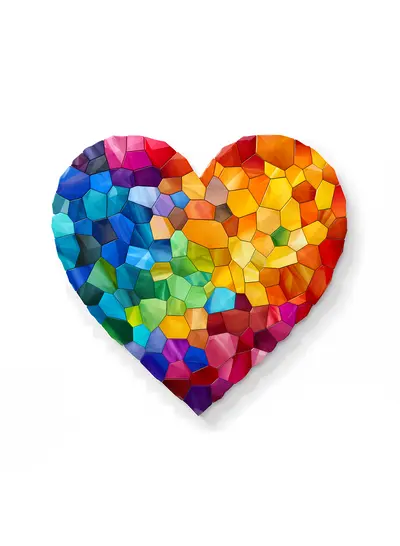 Geometric Colorful Abstract Heart