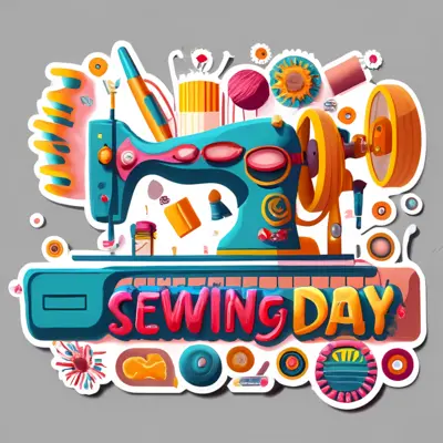 Vibrant Sewing Machine with Crafting Supplies