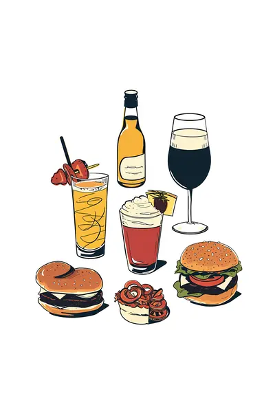 Delicious Burgers and Refreshing Drinks