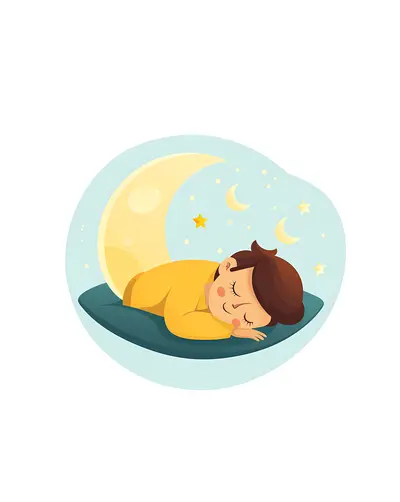 Adorable Sleeping Child Under the Night Sky