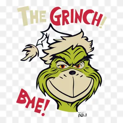 Grinch with Santa Hat