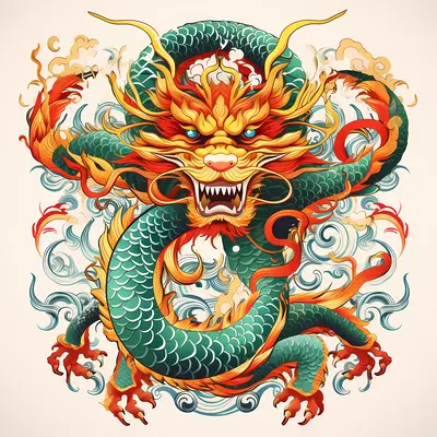 Green Mythical Dragon