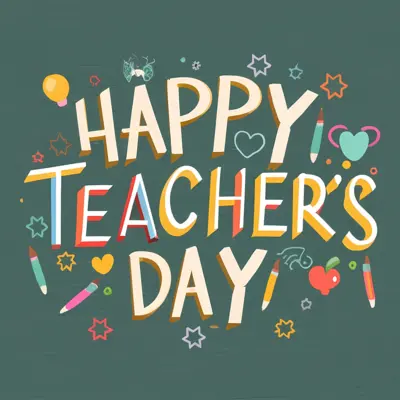 Happy Teacher's Day with Stationery