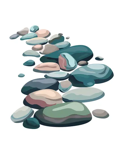 Colorful Stones Path