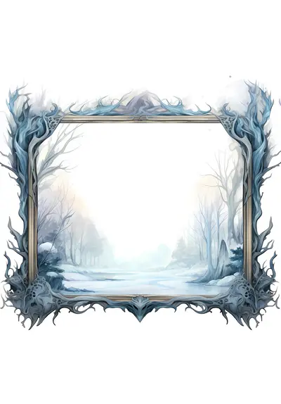 Winter Forest with Snowy Trees