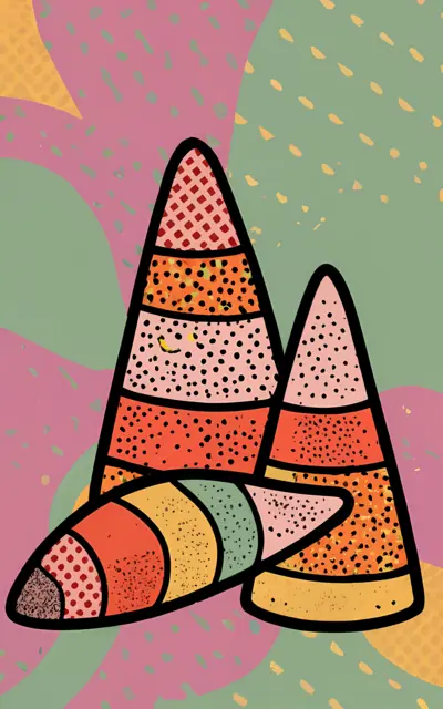 Patterned Candy Corn Art