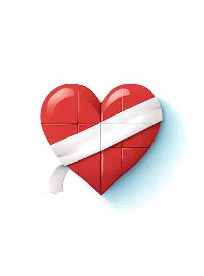 Bandaged Red Heart