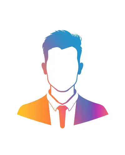 Gradient Faceless Businessman Silhouette